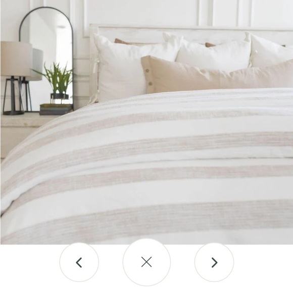 Beddys Hayden Full Size Duvet. Ivory & Hazelnut Striped. Woven Cotton. New. - Picture 6 of 12